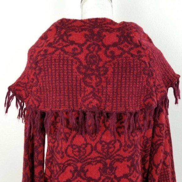 Knox Rose Pullover Red Damask Sweater XL - Picture 5 of 9